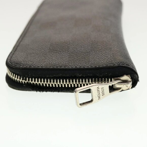 LOUIS VUITTON Damier Graphite Zippy Wallet Vertical N63095 LV Auth 42471 - Picture 4 of 15